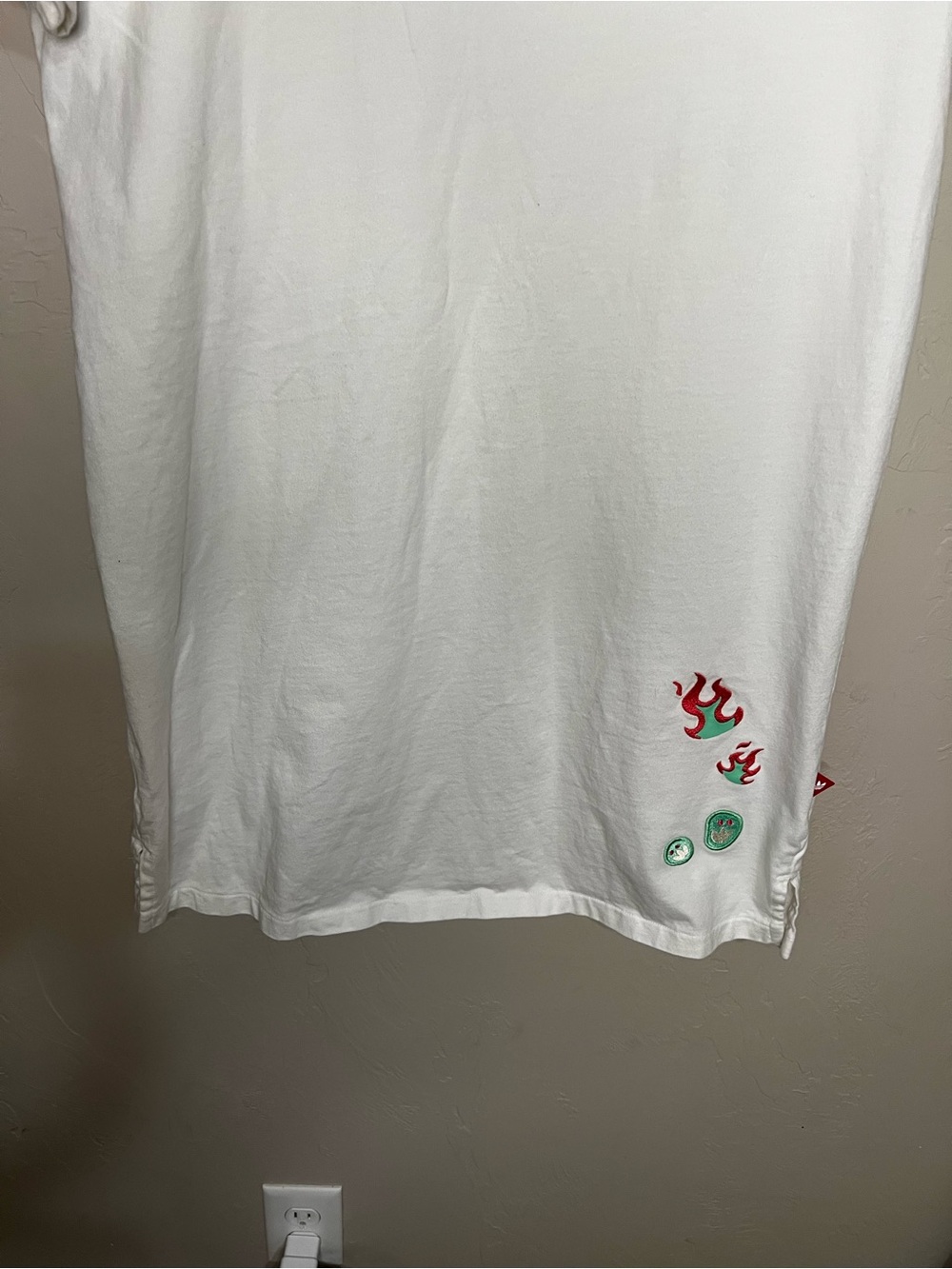 Adidas Japanese Chili GFX White Graphic T-Shirt Streetwear Oversized Tee Dress - Picture 4 of 13